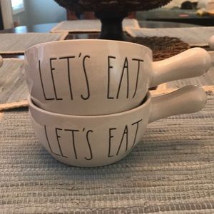 Rae Dunn Soup Bowls with Handle